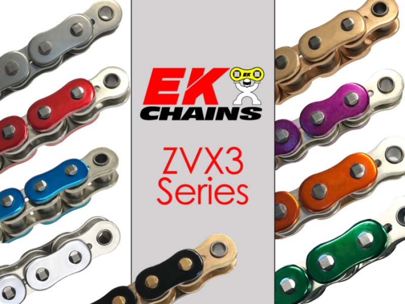 Vortex Racing EK 530 ZVX3 Rivet Master 120 Links- Metallic Blue