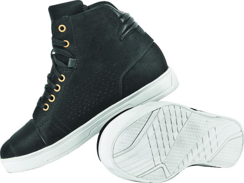 Speed and Strength Mad Dash Leather Shoes Black/White Womens Size - 8