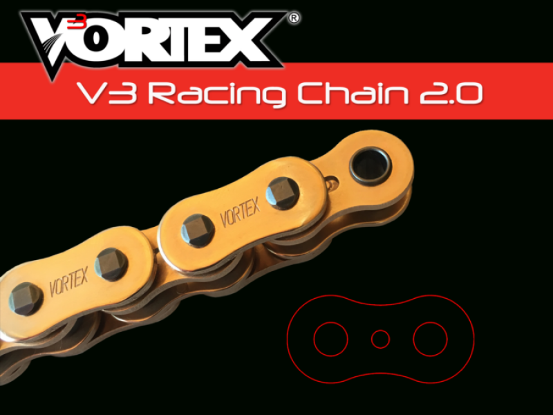 Vortex Racing V3 2.0 Chain 520RX3-120- Gold