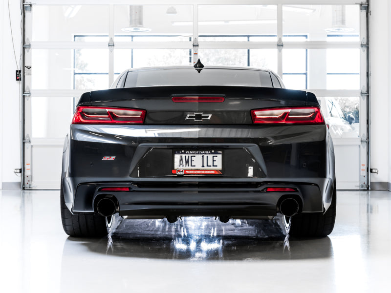 AWE Tuning 16-19 Chevrolet Camaro SS Axle-Back Exhaust - Track Edition (Diamond Black Tips)