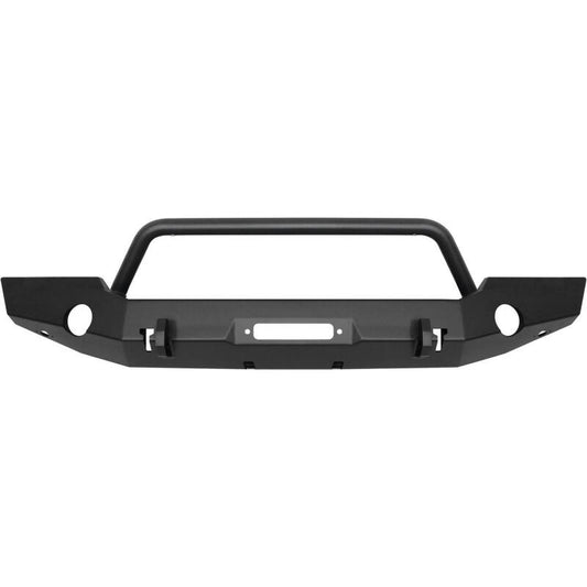 Westin 18-19 Jeep Wrangler JL WJ2 Full Width Front Bumper w/Bull Bar Textured Black