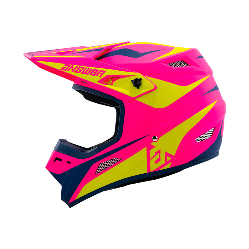 Answer 26 AR1 Mototown Helmet Matte Pink/Hyper Acid/Dark Blue - XL