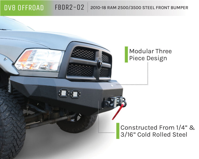 DV8 Offroad 10-14 Dodge Ram 2500/3500 Front Bumper