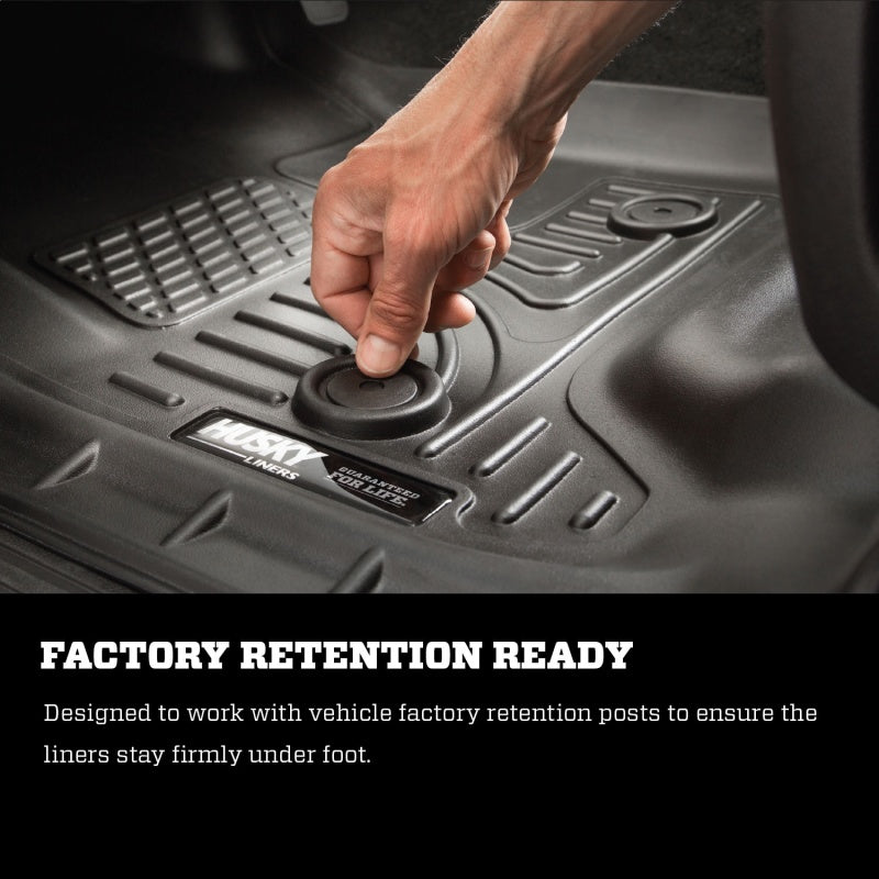 Husky Liners 2016 Toyota Tacoma w/ Manual Trans WeatherBeater Front Black Floor Liners