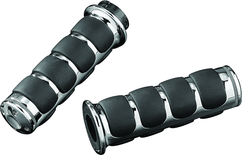 Kuryakyn ISO Grips Without Throttle Boss Dual Cable Chrome