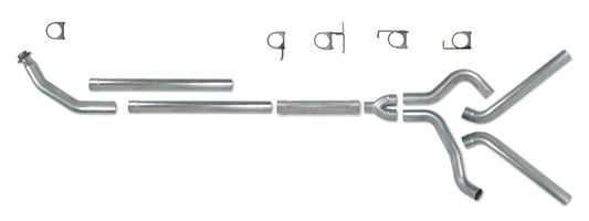 Diamond Eye KIT 4in Turbo Back MFLR RPLCMENT PIPE DUAL AL: 94-02 DODGE CUMMINS 5.9L