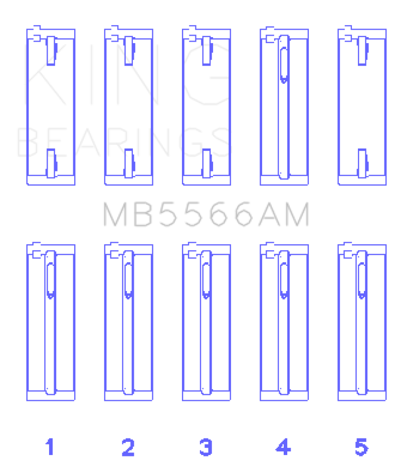 King Engine Bearings Audi A4 1.8L AEB (Size STD) Main Bearing Set