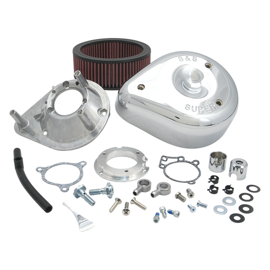 S&S Cycle 08-17 Tri-Glide/CVO Stock-Bore Throttle By Wire Models Teardrop Air Cleaner Kit - Chrome
