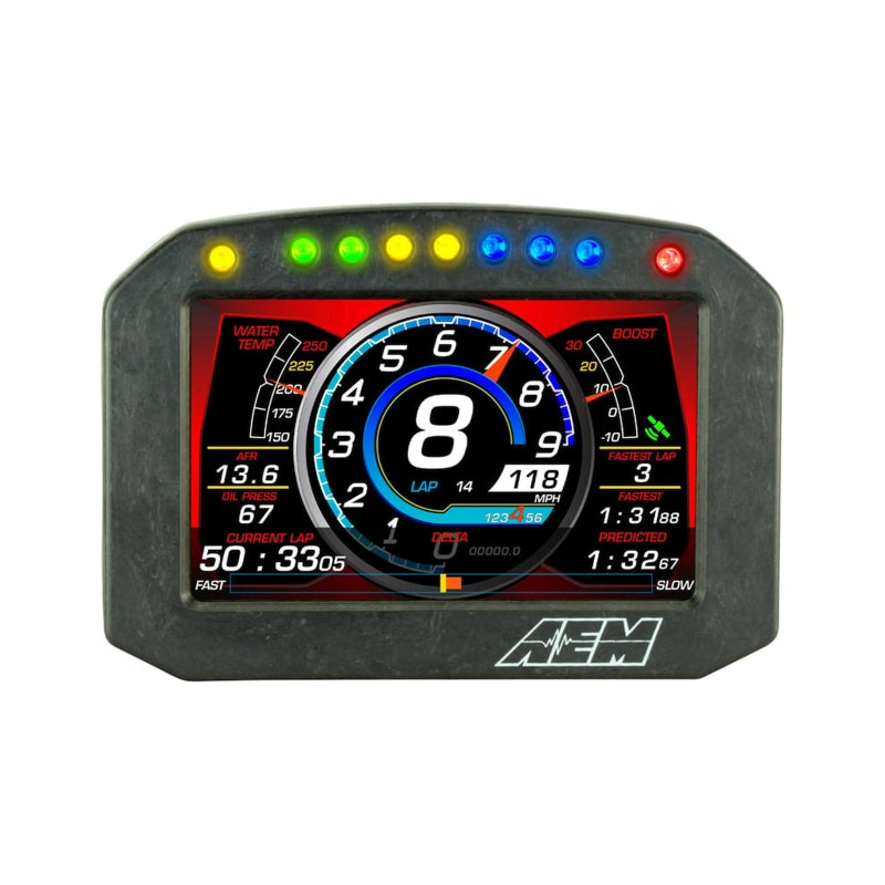 AEM CD-5G Carbon Flush Digital Dash Display w/ Internal 20Hz GPS & Antenna