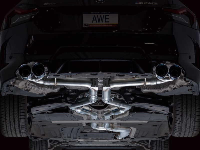 AWE Tuning 22-26 BMW M240i (G42) Track Edition Exhaust - Chrome Silver Tips