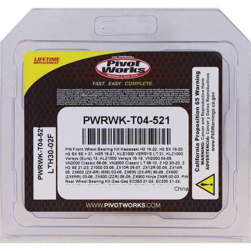 Pivot Works 09-10 KTM SX 450 ATV - Rear Wheel Bearing Kit