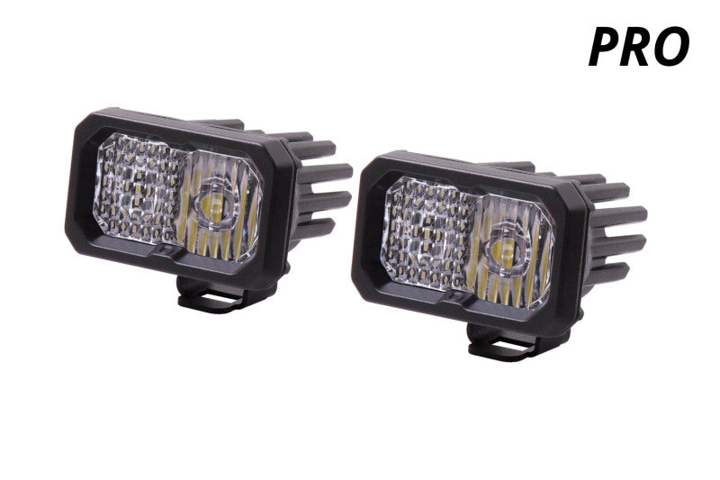 Diode Dynamics Stage Series 2 In LED Pod Pro - White Combo Standard ABL (Pair)