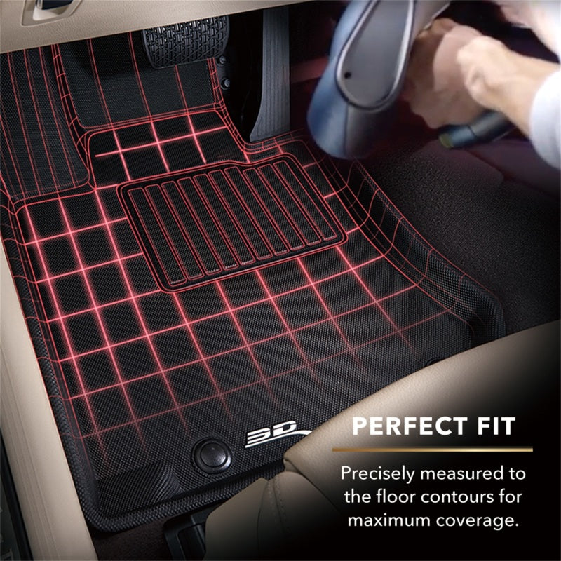 3D MAXpider 2022 Honda Civic Kagu Second Row Floormat - Black (No Rear USB Port)