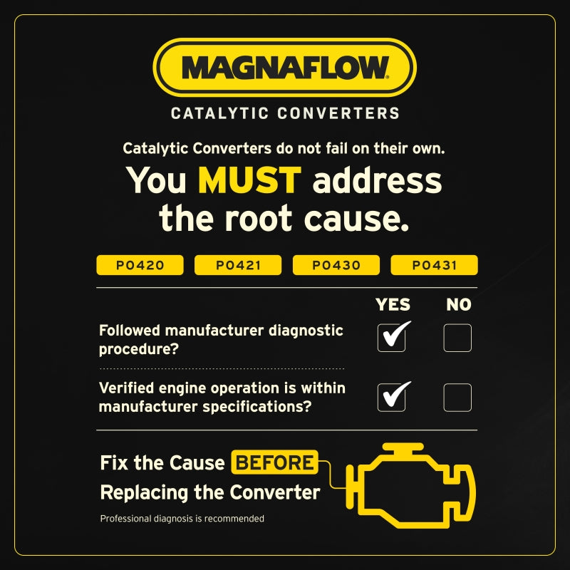 MagnaFlow Direct Fit Catalytic Converter 2015-2017 F-150 V6 2.7 OEM Underbody