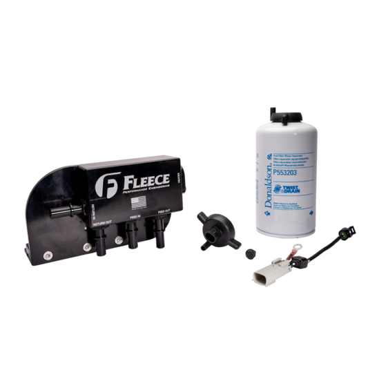 Fleece Performance 17-26 Ford F250-550 Powerstroke Under Bed Fuel Filter Assembly