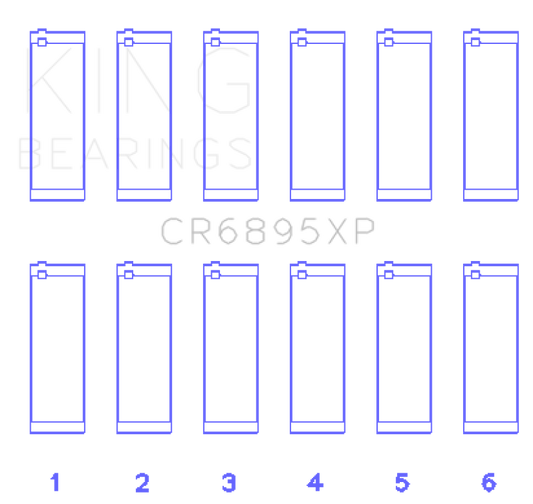 King Ford Ecoboost 3.5L V6 pMaxBlack Coated Connecting Rod Bearing Set - Size +0.25mm