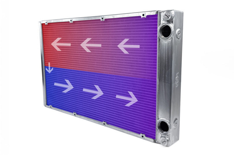 CSF Motorsport Radiator with Shroud - 14in SPAL Brushless Fans - Harnesses