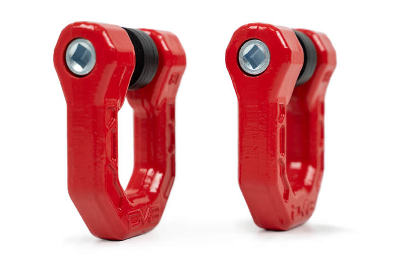 DV8 Offroad Elite Series D-Ring Shackles - Pair (Red)