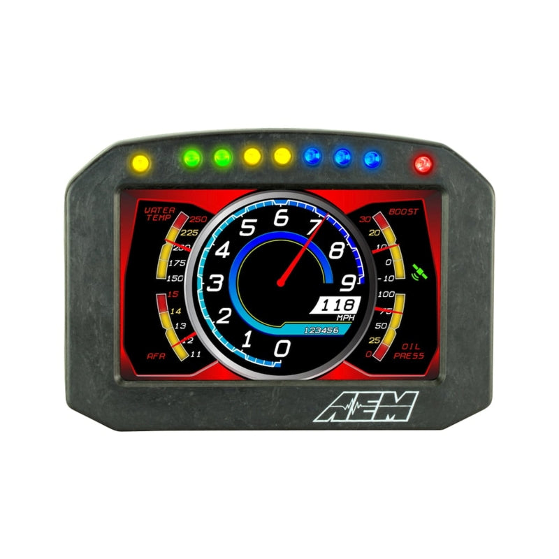 AEM CD-5G Carbon Flush Digital Dash Display w/ Internal 20Hz GPS & Antenna
