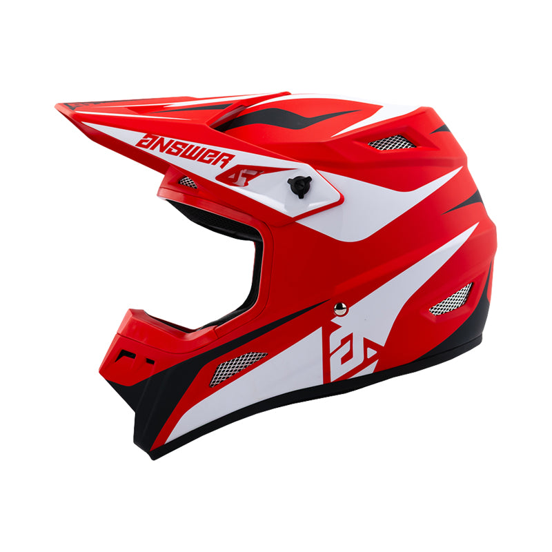 Answer 26 AR1 Mototown Helmet Glossy Red/White/Black Youth - Small