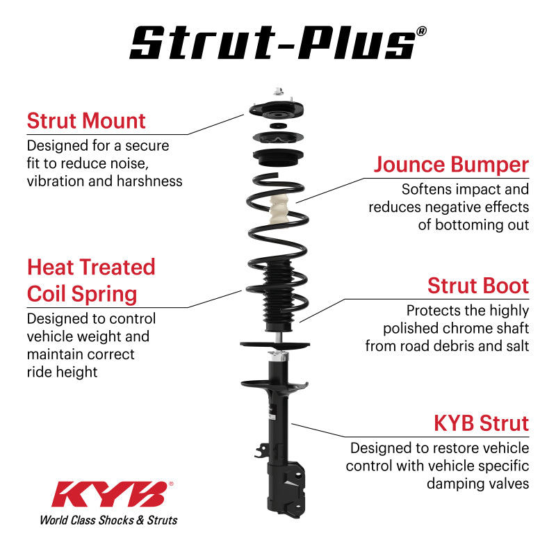 KYB 14-18 Toyota Corolla / 2019 Corolla L/ LE/XLE/XSE L4 1.8L Strut-Plus Assembly - Rear Right
