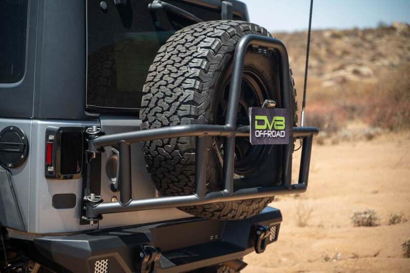 DV8 Offroad 07-18 Jeep Wrangler JK Body Mounted Tire Carrier