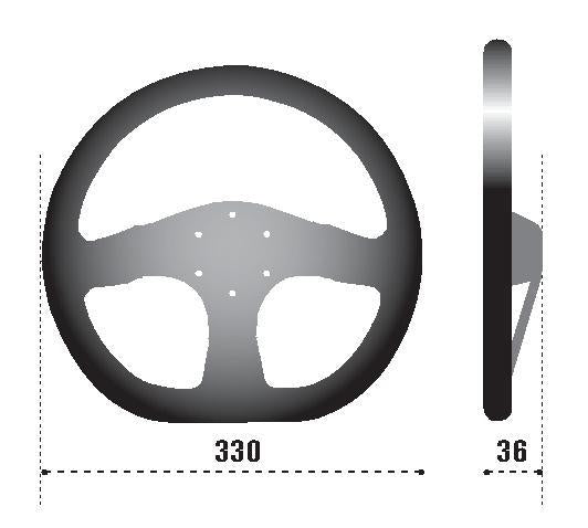 Sparco Steering Wheel 353 Suede Black (NO HORN INCLUDED)