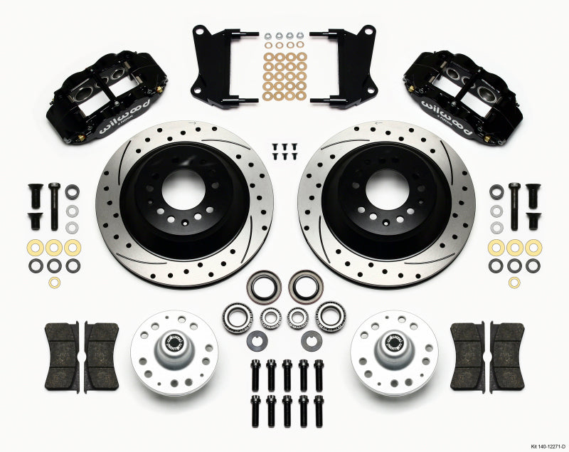 Wilwood Narrow Superlite 6R Front Hub & 1PC Rtr Kit 12.88in Drilled 67-69 Camaro 64-72 Nova Chevelle