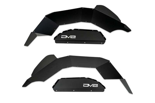 DV8 Offroad 20-24 Jeep Gladiator JT Rear Inner Fender Liners - Satin Black
