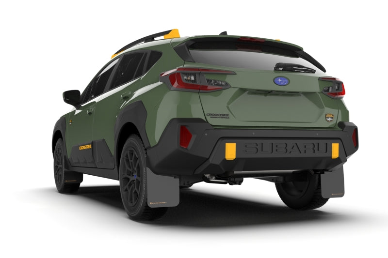 Rally Armor 24-26 Subaru Crosstrek (Wilderness Only) Black UR Mud Flap W/White Logo No Drilling Req