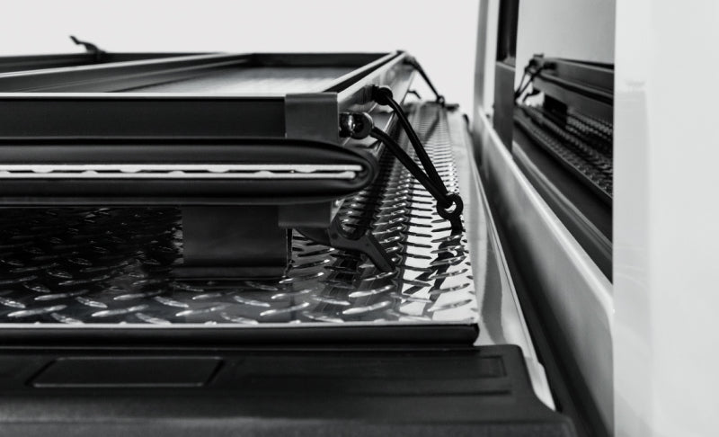 Access LOMAX Tri-Fold Cover 22-26 Toyota Tundra 5Ft./6in. Bed w/ deck rail - Matte Black
