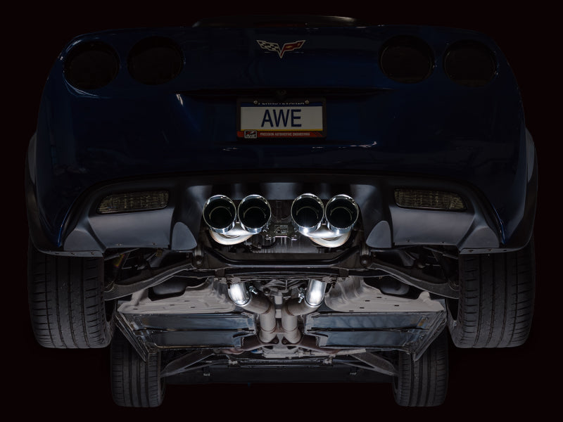 AWE Tuning C6 Chevrolet Corvette Z06/ZR1 Touring Edition Axle-Back Exhaust w/ Chrome Silver Tips