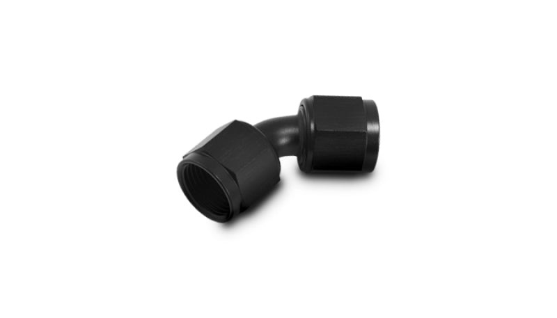 Vibrant -12AN X -12AN Female Flare Swivel 45 Deg Fitting (AN To AN) -Anodized Black Only