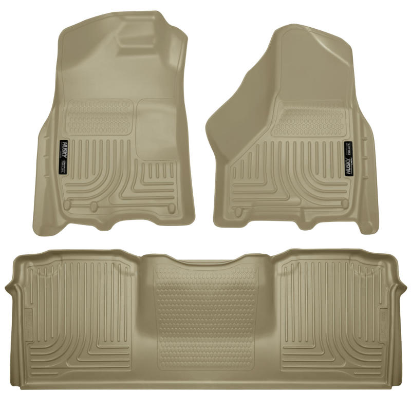 Husky Liners 10-12 Dodge Ram 2500/3500 Mega Cab WeatherBeater Combo Tan Floor Liners