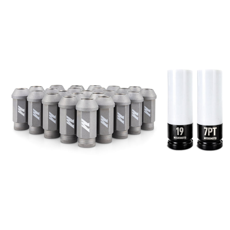 Mishimoto Steel Locking Lug Nuts M14x1.5 24pc Set Silver