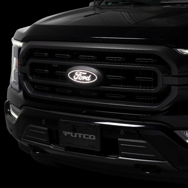 Putco 18-20 Ford F-150 Front Luminix Ford LED Emblem - Fits Honeycomb Grille