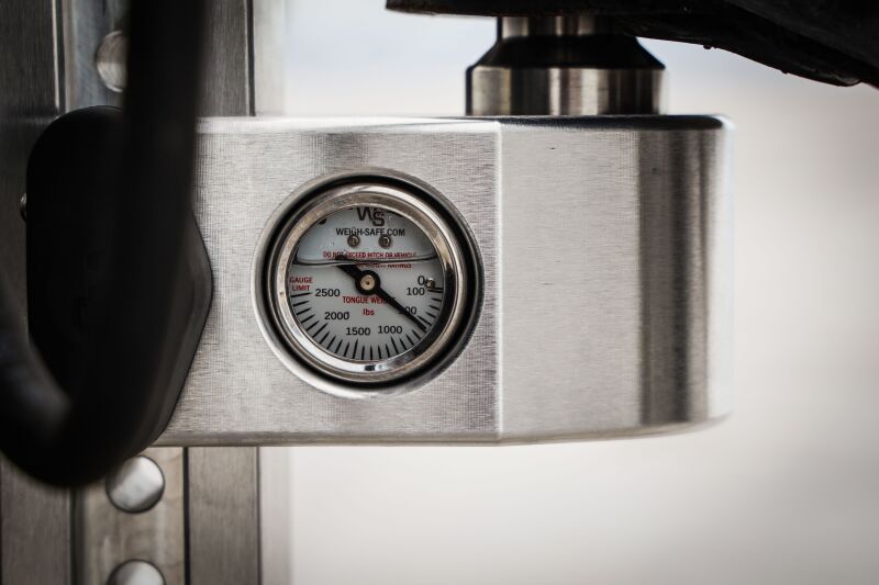 Weigh Safe 10in Drop Hitch w/Built-in Scale & 2.5in Shank (10K/18.5K GTWR) w/WS05 - Aluminum