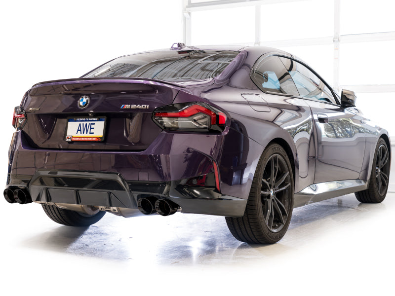 AWE Tuning 22-26 BMW M240i (G42) Touring Edition Exhaust - Diamond Black Tips