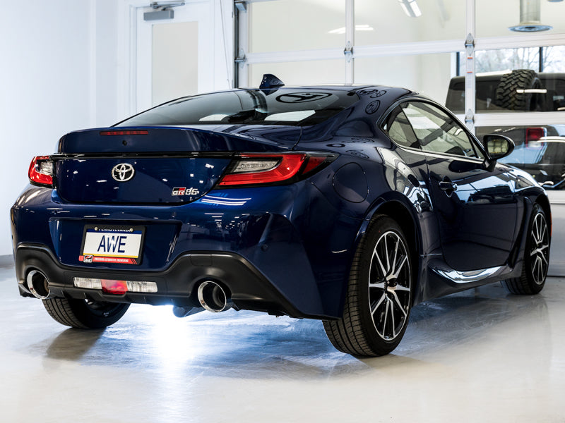 AWE Tuning Subaru BRZ/ Toyota GR86/ Toyota 86 Touring Edition Cat-Back Exhaust- Chrome Silver Tips