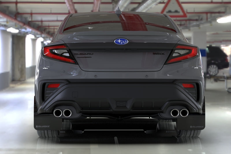 Rally Armor 22-26 Subaru WRX Black UR Mud Flap Altered Font Blue Logo