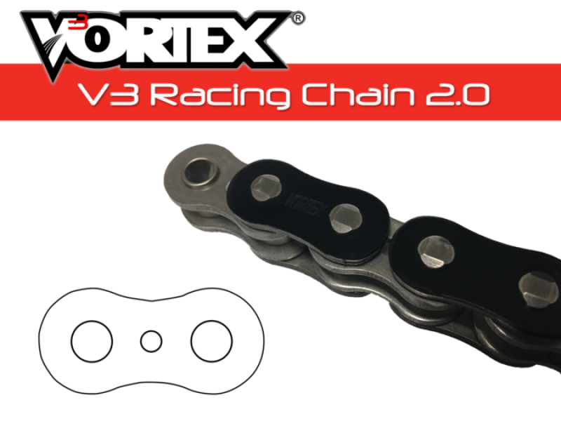 Vortex Racing V3 2.0 Chain 525SX3-110- Black