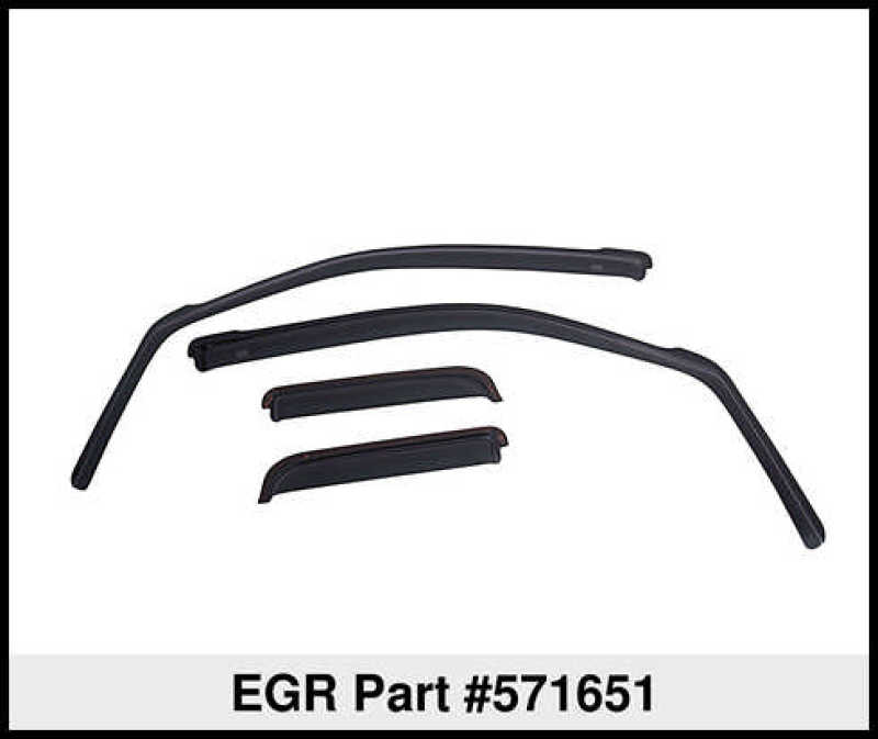 EGR 2019 Chevy 1500 Crew Cab In-Channel Window Visors - Dark Smoke