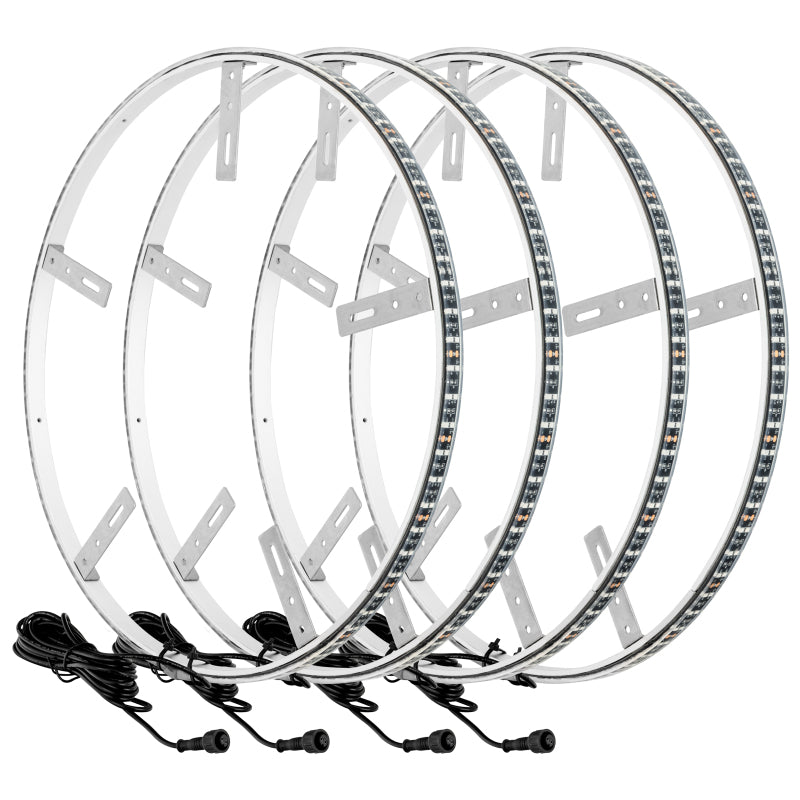 Oracle LED Illuminated Wheel Rings - Double LED - White SEE WARRANTY