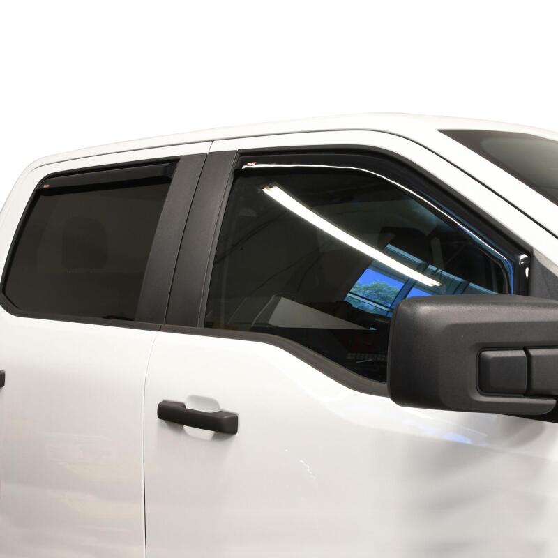 Westin 2015-2018 Ford F-150 SuperCrew Wade In-Channel Wind Deflector 4pc - Smoke