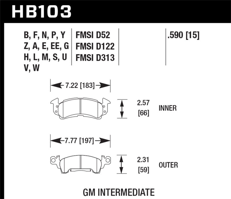 Hawk HP+ Street Brake Pads