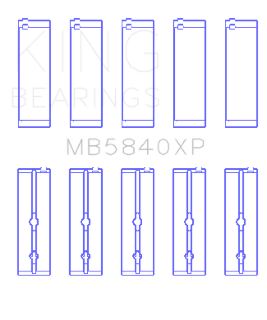 King Engine Bearings Chrysler/Dodge Gen 3 Hemi 5.7L/6.1L/6.4L Crankshaft Main Bearing Set (Set of 5)
