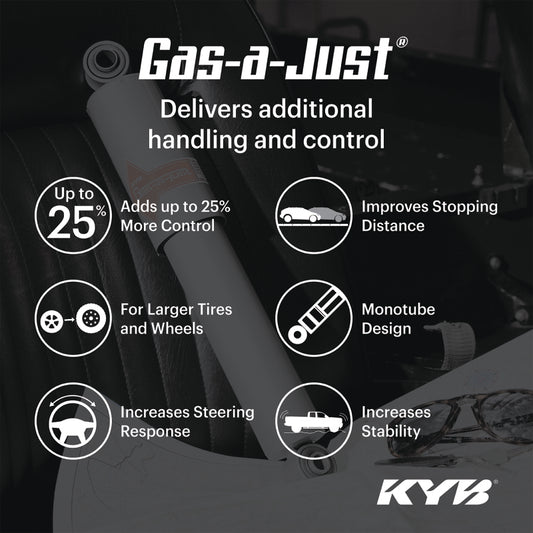 KYB 18-23 Jeep Wrangler Gas-A-Just Monotube Shock - Rear