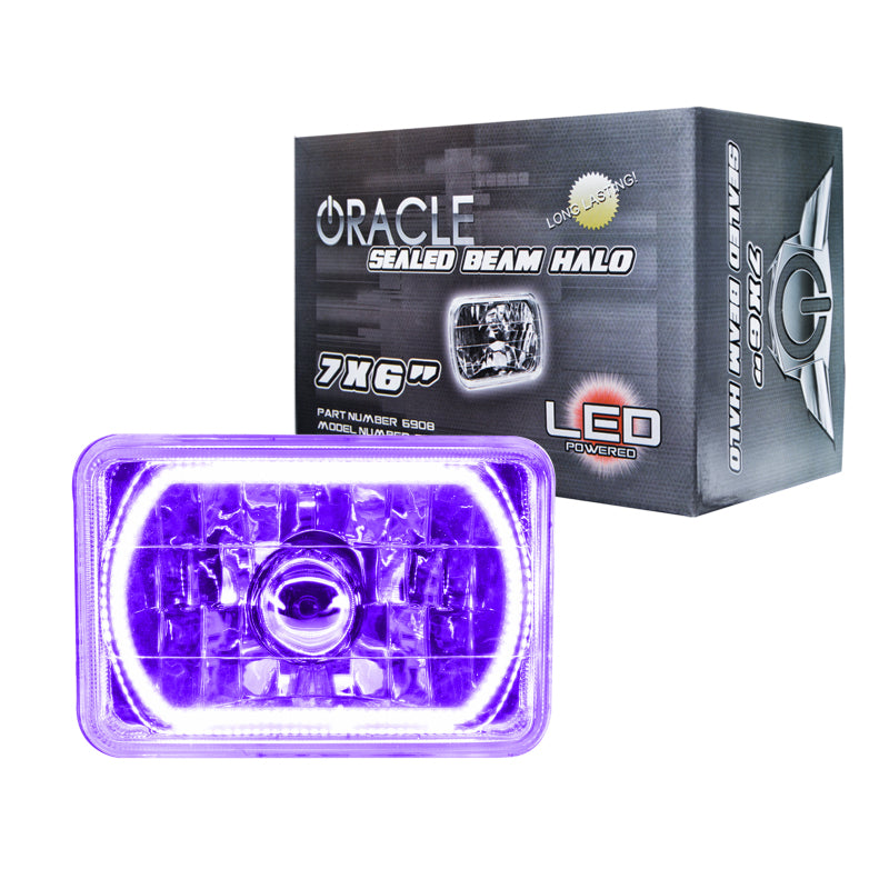 Oracle Pre-Installed Lights 7x6 IN. Sealed Beam - UV/Purple Halo SEE WARRANTY