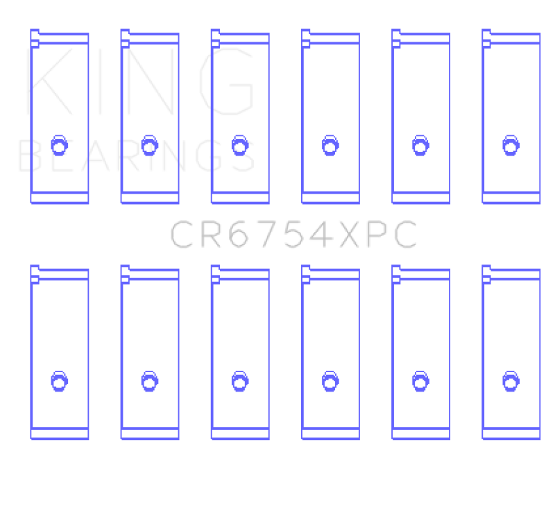 King Engine Bearings Toyota2JZGE/2JZGTE 3.0L pMaxKote Performance Rod Bearing Set - Size +.026mm