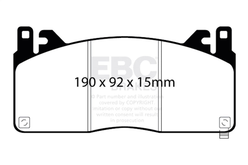 EBC 2015+ Ford Mustang GT350 Bluestuff Front Brake Pads